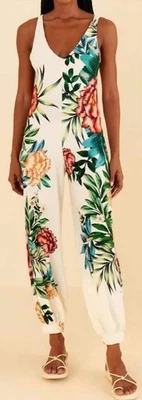 Mono Tropical Farm Rio Mameluco Estampado Floral.  Talla M Nuevo con Etiquetas 93% Viscosa Foto 1 de 4