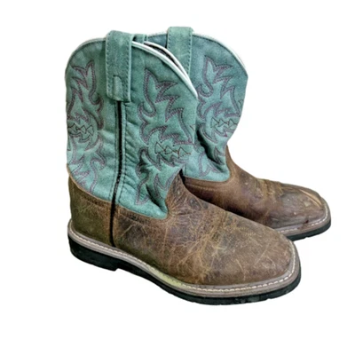 Botas de Vaquero Dan Post Niños Marrón Turquesa Cuero Western Mujer 4 Foto 1 de 4