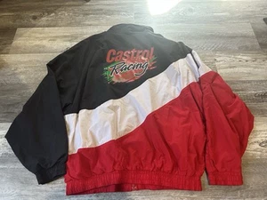 Vintage Castrol Racing Jacket Mens Windbreaker USA 90s Racing Team Garage - Picture 1 of 4