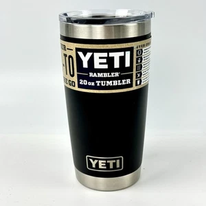 Brand New Black YETI Rambler 20 oz Tumbler with Magslider Lid - Picture 1 of 5