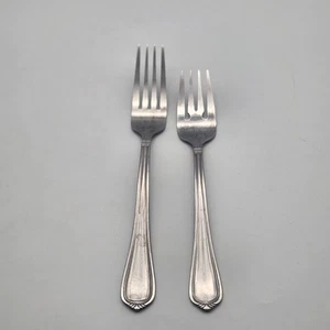 Towle Vienna Flatware Silverware Lot Of 2 Salad & Dinner Fork - Picture 1 of 4