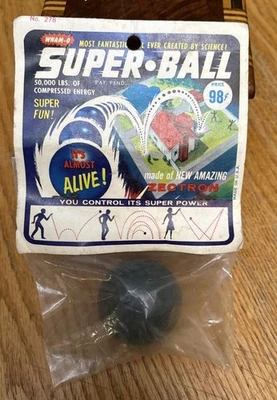 Orig Vintage 1965 Wham O Super Ball Sealed In Package New Old Stock Superball .. - Image 1 of 4