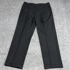 Pantaloni Brooks Brothers uomo 40x33 lunghi peggiorati lana abito pantaloni pieghettati made USA - Foto 1 di 16