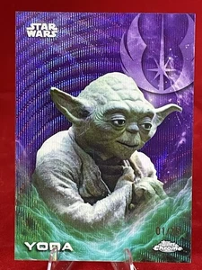 2025 Topps Chrome Star Wars -Yoda #CE-50 - Purple Refractor 1/75 Costco SP - Picture 1 of 3