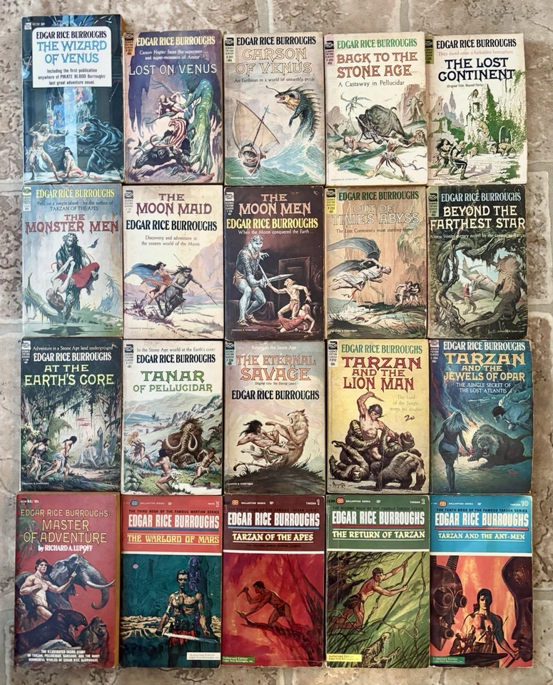 Lot 20 Edgar Rice Burroughs Tarzan Mars +PB ACE Ballantine Frazetta 1st/1sts Foto 1 de 4