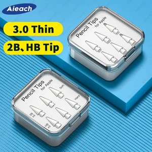Apple Pencil Tips 1st 2nd Gen 2B HB Thin Nibs Double Layer Long-Lasting Use - Picture 1 of 9