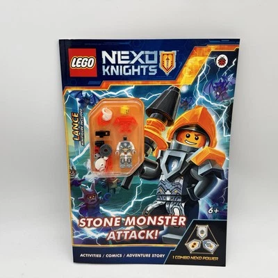 NUEVO Lego NEXO CABALLEROS Piedra Montaña Ataque Libro de Actividades Lanza Minifigura NUEVO Foto 1 de 3