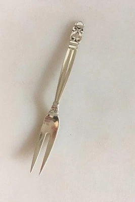 Georg Jensen Sterling Silver  Acorn Lemon Fork No146 - Image 1 of 4