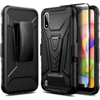 For Alcatel 1S (2020) Case, Belt Clip Holster Phone Cover With Screen Protector - Image 1 of 4