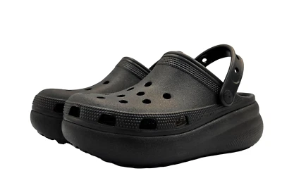 Crocs Z2943* Unisex NIÑOS Negro Clásico Crush Plataforma Zueco Zapatos Talla J2 Foto 1 de 4
