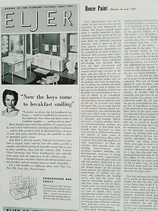 1949 Ellger Badezimmer Badewanne Waschbecken Originalanzeige - Bild 1 von 1