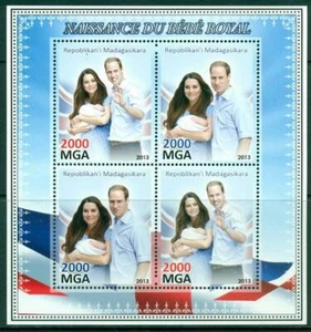 2013 royal baby kate and william royalty women m/sheet mnh - Picture 1 of 1