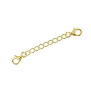 Vergoldetes Sterling Silber Doppel Karabiner Verschluss Extender Verbinder Verbinder 2" #97142 - Bild 1 von 1