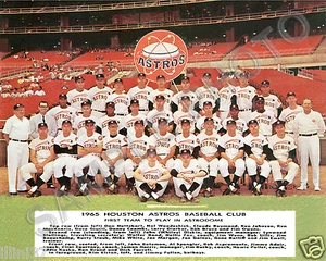 1965 HOUSTON ASTROS BASEBALL FIRST TEAM IN ASTRODOME 8X10 TEAM PHOTO - Picture 1 of 1