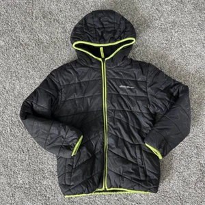 Eddie Bauer Youth Boys Jacket Size MEDIUM M 10/12 Black Reversible Plush Hoodie - Picture 1 of 6