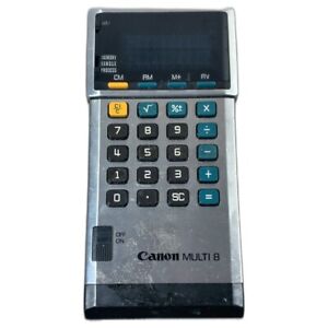 Canon Multi 8 Calculator Palmtronic MD 8 Handheld Made in Japan Vintage