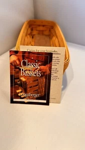 Longaberger ‘99 Oblong Rectangle 11” L Bread/cracker Basket with Warming Brick - Picture 1 of 16