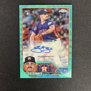 Actualización Topps 2023 cromo J.P. FRANCE RC refractor de onda acuática automático/199 Astros - Imagen 1 de 2