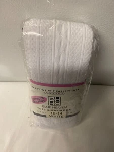 Heavy Weight Footed Cable Tights Blue Heaven Brand Size 12-14 New in Package - Picture 1 of 4