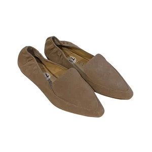 Sole Society Breck Flat Loafer Shoes Tan Leather Uppers Slip On Womens Size 7.5 - Picture 1 of 10
