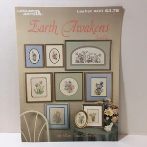 Earth Awakens Bk 1 Cross Stitch Pattern Book Mary Vincent Betrand Flowers - Picture 1 of 6