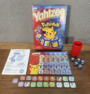 Vintage Yahtzee Jr Pokemon Board Game 2004 Hasbro Parker Brothers 1990s Y2K - Image 1 of 4
