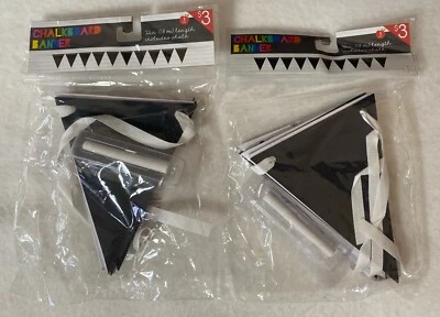 Chalkboard Banner Black  72” Includes Chalk Target Classroom Teacher Lot NEW - Image 1 of 4
