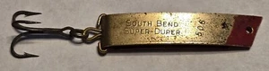 Vintage Fishing Lure South Bend Super-Duper 506 Gold Red 2" - Picture 1 of 3