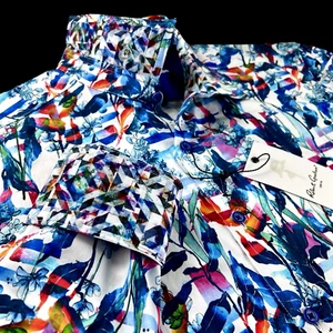 Robert Graham Geometric Colorful Camo Floral Patchwork Vivid Shirt $228 2XL - Picture 1 of 12