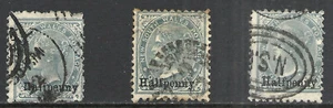 NEU SOUTH WALES SCOTT 92 GEBRAUCHT x 3 FLTS - 1891 1/2 P AUF 1/2 P GRAU AUSGABE CV $42,00 - Bild 1 von 2