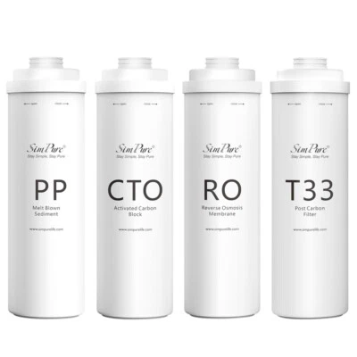 PP CTO RO T33 Water Filters Replacement For SimPure T1-400 Tankless RO System - Image 1 of 4