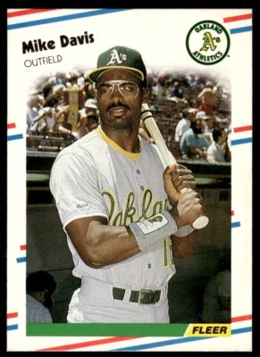 1988 Fleer Mike Davis Oakland Athletics #277 - Image 1 of 2