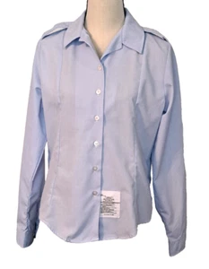 Defense Logistics Agency Wings Collection Blouse Womens Size 12 L Blue Air Force - Bild 1 von 10