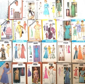 Vintage Sewing Patterns Dresses Gowns 60s 70s 80s -U PICK Lot # 38 - Picture 1 of 49