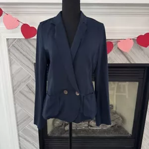 J.Jill dunkelblauer Stretch Blazer Professional Zweireiher Small - Bild 1 von 4