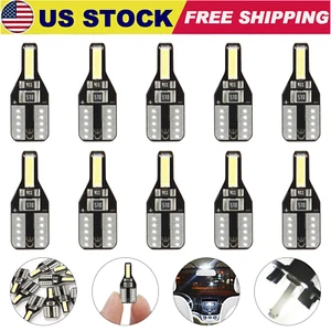 10X T10 194 168 CANBUS LED License Plate Interior Wedge Light Bulbs Bright White - Picture 1 of 10