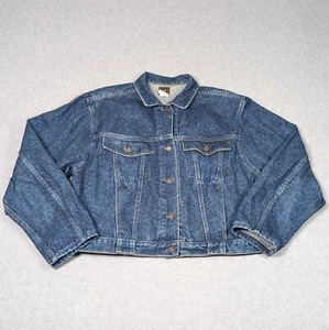 Chaqueta de Camionero LEE Denim Vintage Para Mujer Talla Mediana Hecha en EE. UU. - Imagen 1 de 10
