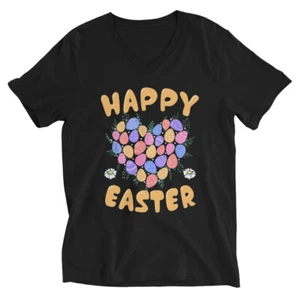 Huevo de Pascua Corazón Adorable Día de la Resurrección Cristiana Regalo de Pascua Cuello en V - Imagen 1 de 3