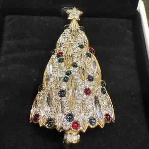 SWAROVSKI Christmas Tree Brooch Pin Limited Edition 1995 NIB - Picture 1 of 2