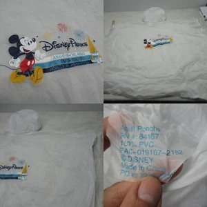 Disney Parks Adult Poncho Unisex OS Clear Mickey Mouse Functional Rain Gear READ - Picture 1 of 12