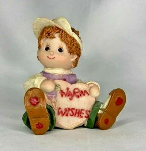 Little Boy Valentine Heart Figurine - Picture 1 of 6