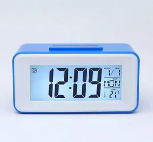 Sveglia Digitale Orologio Display LCD Luce Datario Temperatura Vari Colori - Foto 1 di 4