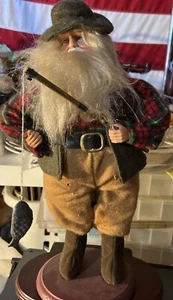 Statuina Babbo Natale pesca grande vintage - Foto 1 di 5