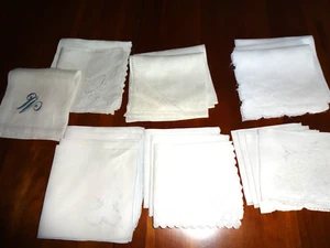 Collection of 19 100%  Linen Napkins different patterns - Picture 1 of 10