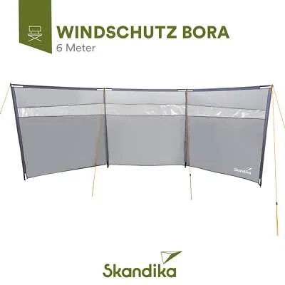 Skandika Windschutz Bora 6 m Camping Sichtschutz mit Stangen stabil sturmfest - Bild 1 von 4