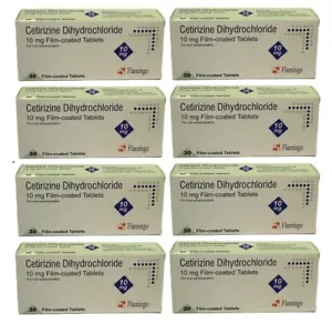Cetirizine 10mg Antihistamine Allergy Relief Hay Fever & Pet Allergies PACK OF 8 - Picture 1 of 7