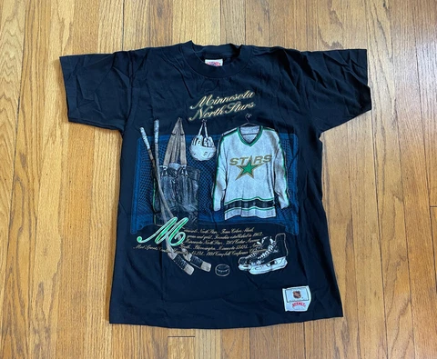 Minnesota North Stars Vintage 90’s Nutmeg Single Stitch Shirt Mens Medium Rare Cover