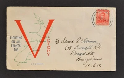 Nueva Zelanda 1945 Luchando en todos los frentes por la cubierta conmemorativa de la victoria - Raro Foto 1 de 2