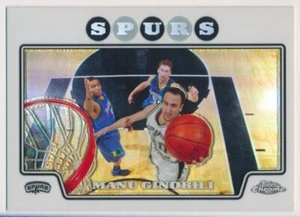 2008-2009 08-09 Topps Chrome Manu Ginobili Refractor San Antonio Spurs #63 HOF - Picture 1 of 2