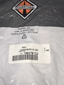 D4 Genuine International Rod, radiator stay 1664791C2 SEMI BIG RIG TRUCK BUS - Picture 1 of 6